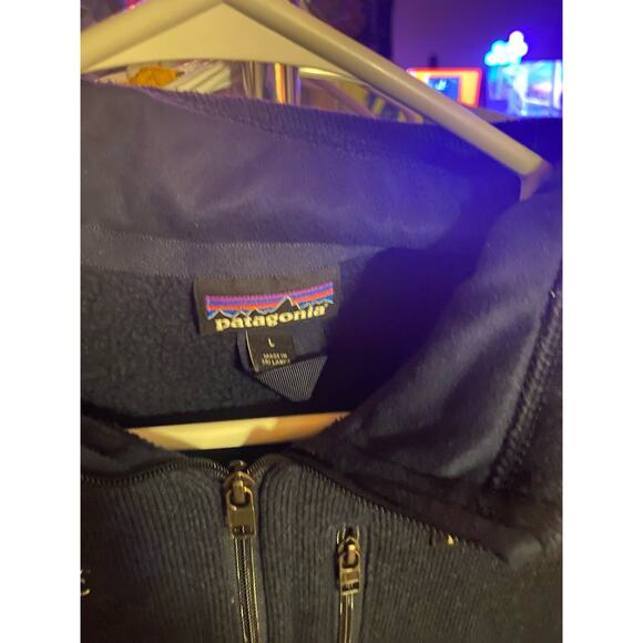 Patagonia Navy Blue Zip Up Sweater - Picture 2 of 3